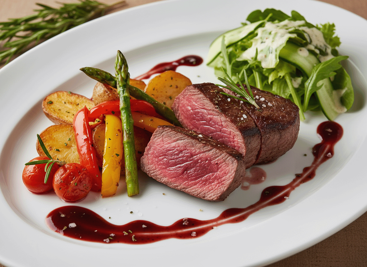 Rinderfilet mit Rotweinjus